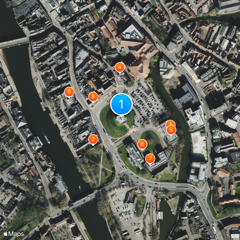 Castelo de York Mapa