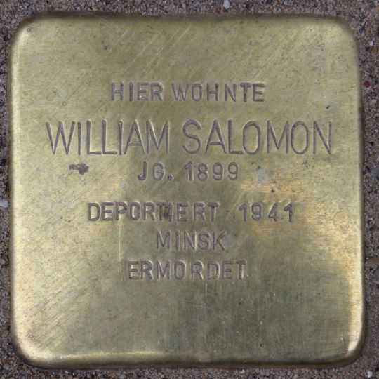 Stolperstein en memoria de William Salomon