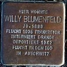 Stolperstein à la mémoire de Willy Blumenfeld