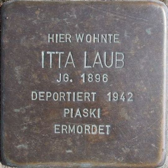 Stolperstein à la mémoire d’Itta Laub
