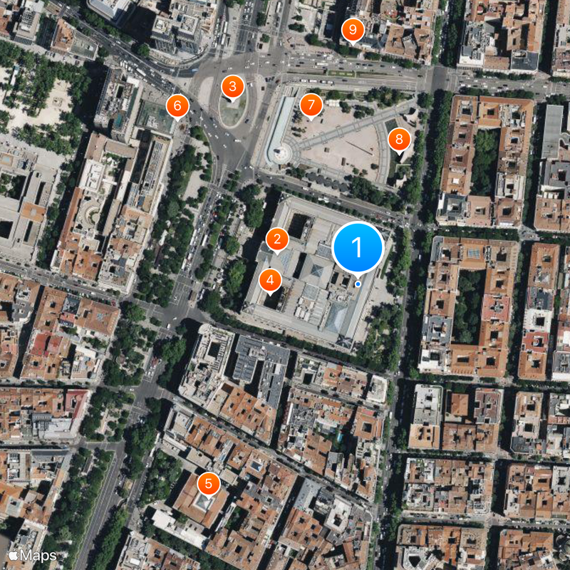 Narodowe Muzeum Archeologiczne w Madrycie Mapa