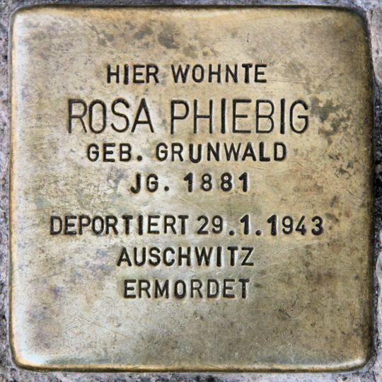 Stolperstein dedicated to Rosa Phiebig