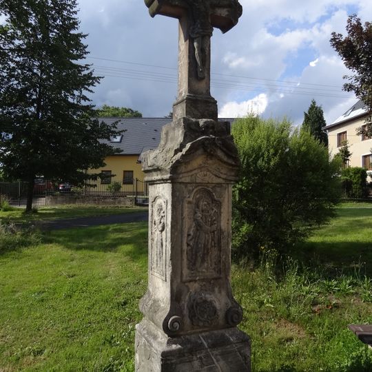 Wayside cross at the church