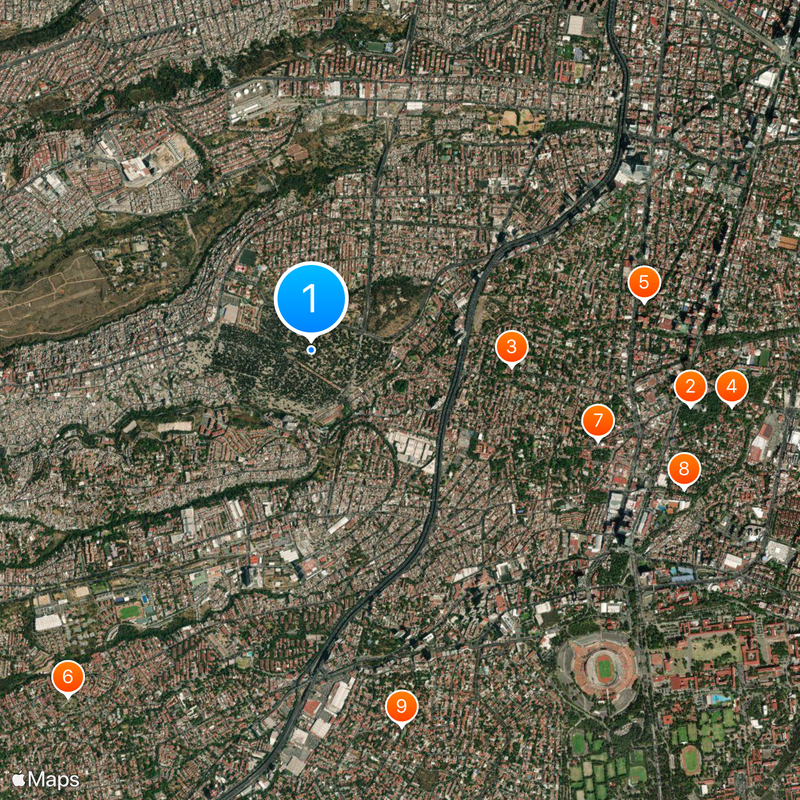 Panteón Jardín Map