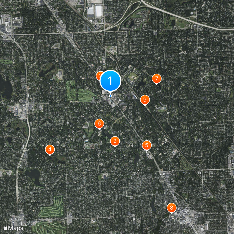 Bloomfield Hills Map