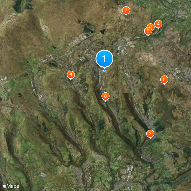 Blaenau Gwent Mapa