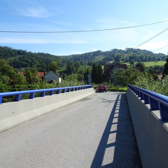 Most přes Bystřičku v Bystřičce u pošty