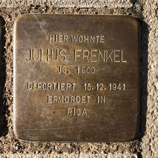 Stolperstein em memória de Julius Frenkel