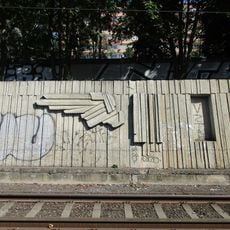 Umělecká výzdoba opěrné zdi