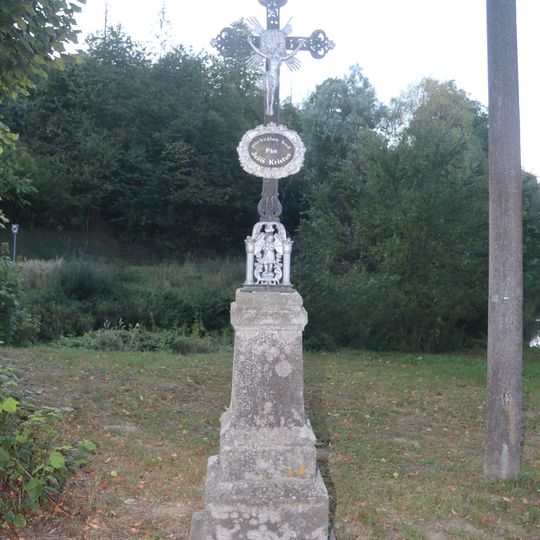 Kříž u řeky Jihlavy v Číchově