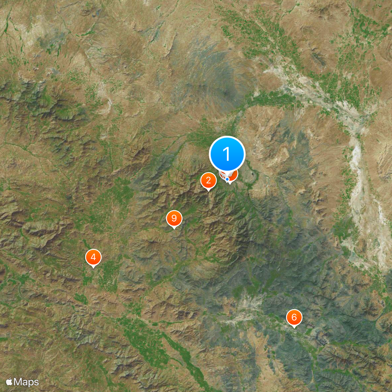 Túmulo de Ester e Mordecai Mapa