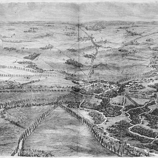 Sachgesamtheitsbestandteil der Sachgesamtheit Südliches Schlachtfeld 1813: Schlachtfeld mit Straßen- und Wegeverlauf, ehemaligen Schanzen und Sichtbeziehungen (siehe auch Sachgesamtheitsdokument - Obj. 09259754, Leipzig, OT Liebertwolkwitz, An der