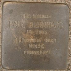 Stolperstein dedicated to Paul Bernhard