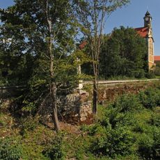 Straßenbrücke zum Schloss Kirchberg / Walde
