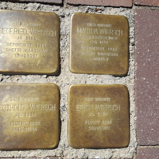 Stolperstein dedicated to Siegfried Wiersch