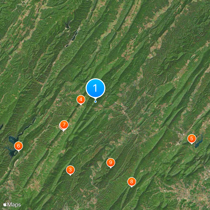 Comté de Bath Carte