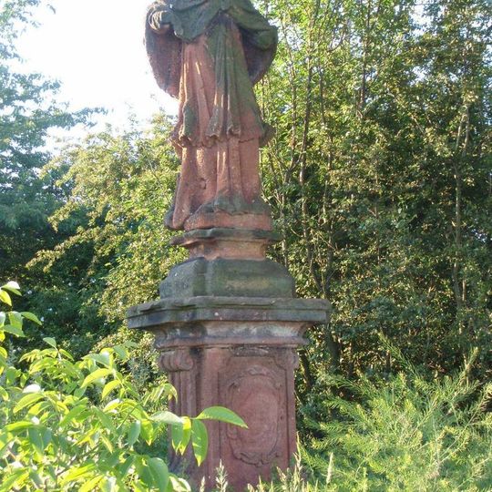 Socha svatého Jana Nepomuckého u čp. 180 ve Vroutku