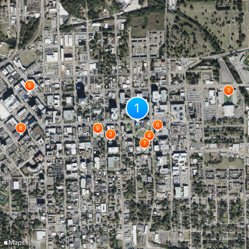 Capitolio de Alabama Mapa