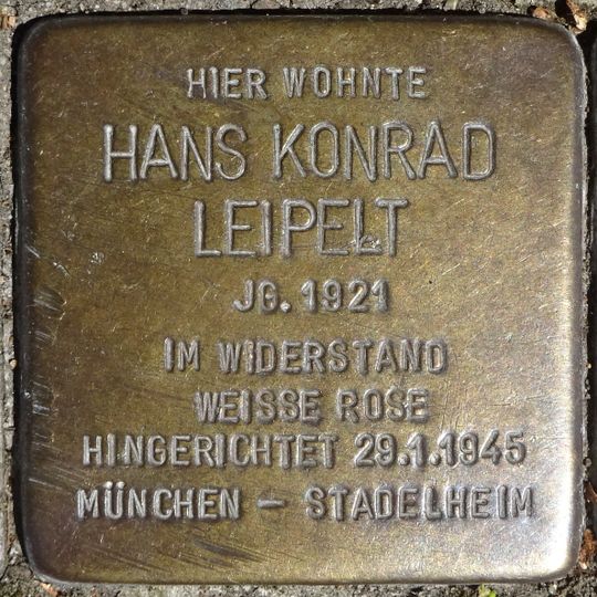 Stolperstein für Hans Konrad Leipelt