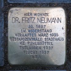 Stolperstein en memoria de Fritz Neumann