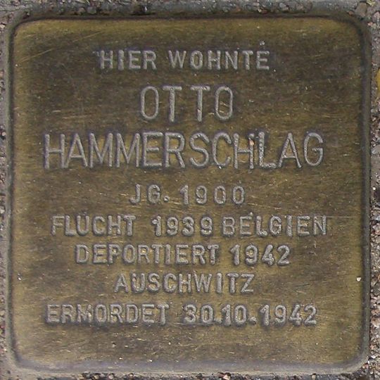 Stolperstein dedicated to Otto Hammerschlag