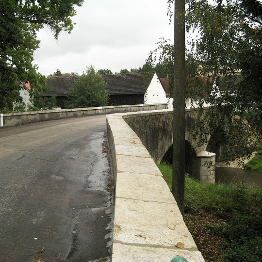 Most Zámecké ulice přes Kamenici v Nové Včelnici