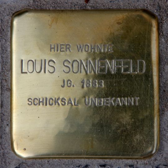 Stolperstein en memoria de Louis Sonnenfeld