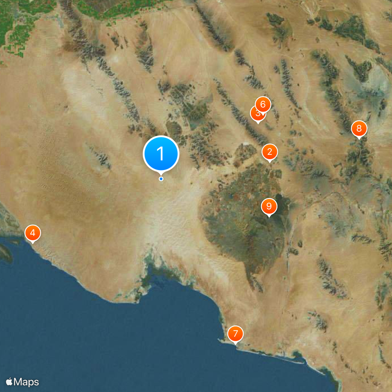 El Pinacate y Gran Desierto de Altar Biosphere Reserve Map