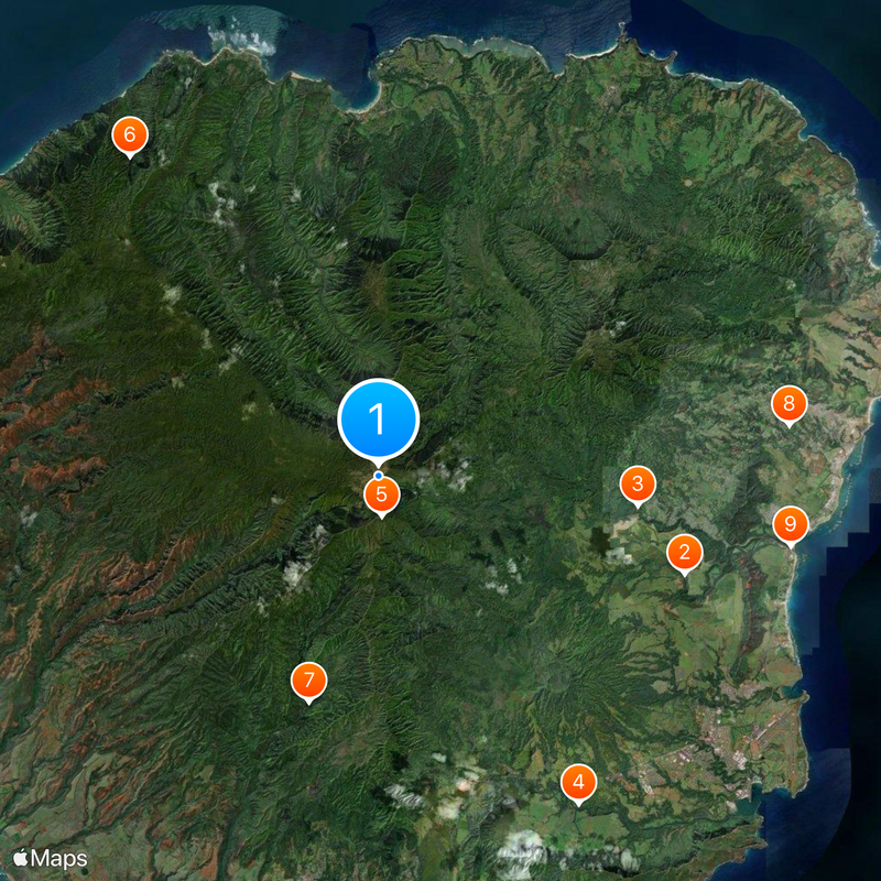 Mount Waialeale Map