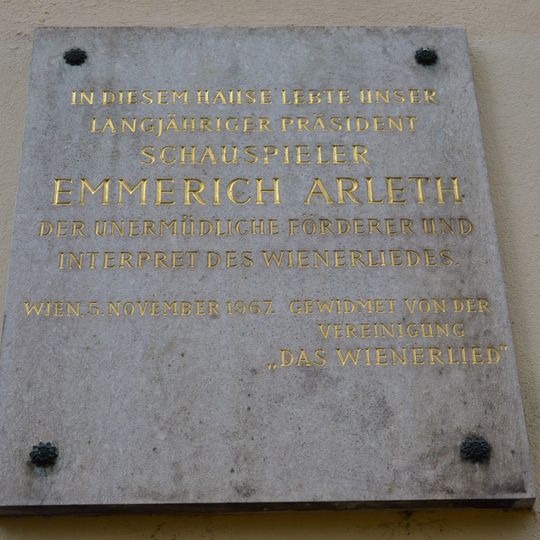 Gedenktafel Emmerich Arleth