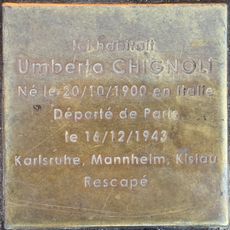 Stolperstein en memoria de Umberto Chignoli
