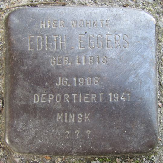 Stolperstein en memoria de Edith Eggers