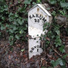 Milestone About 50 Metres North Of Driveway To The Woods
