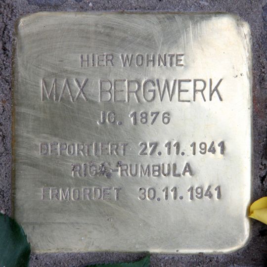 Stolperstein dedicated to Max Bergwerk