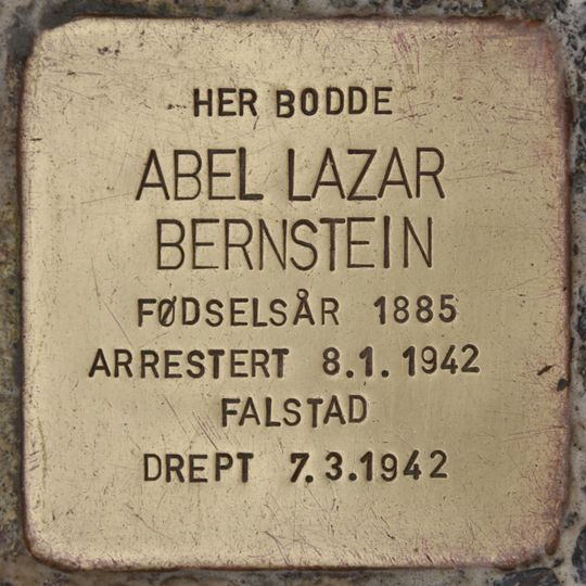 Stolperstein en memoria de Abel Lazar Bernstein