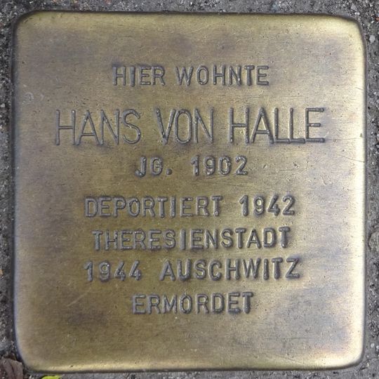 Stolperstein für Hans von Halle