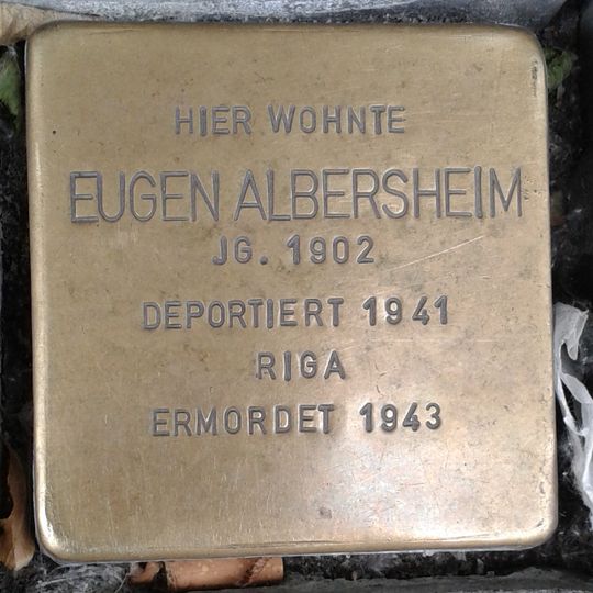 Stolperstein en memoria de Eugen Albersheim