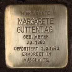 Stolperstein dedicated to Margarete Guttentag