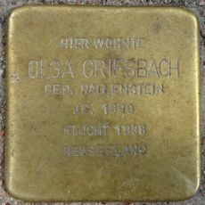 Stolperstein dedicated to Olga Griesbach