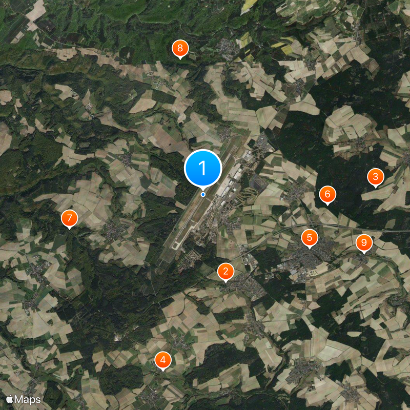 Port lotniczy Frankfurt-Hahn Mapa