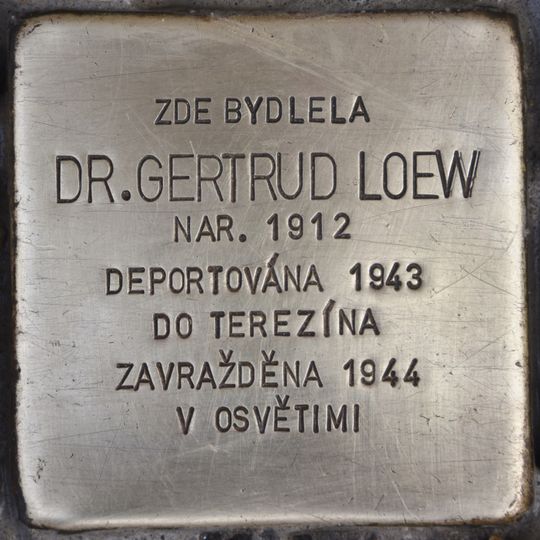 Stolperstein à la mémoire de Gertrud Loew