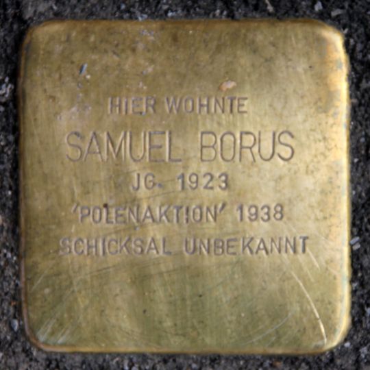 Stolperstein en memoria de Samuel Borus
