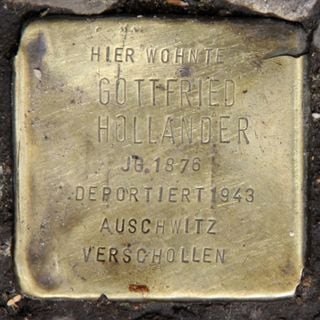 Stolperstein em memória de Gottfried Hollander