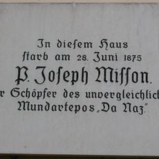 Gedenktafel für Joseph Misson