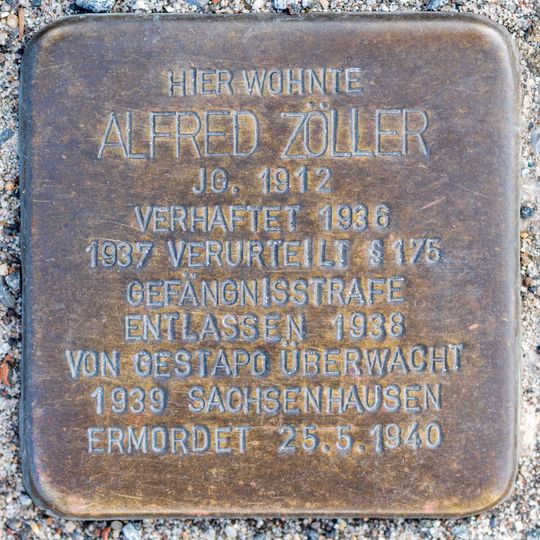 Stolperstein em memória de Alfred Zöller
