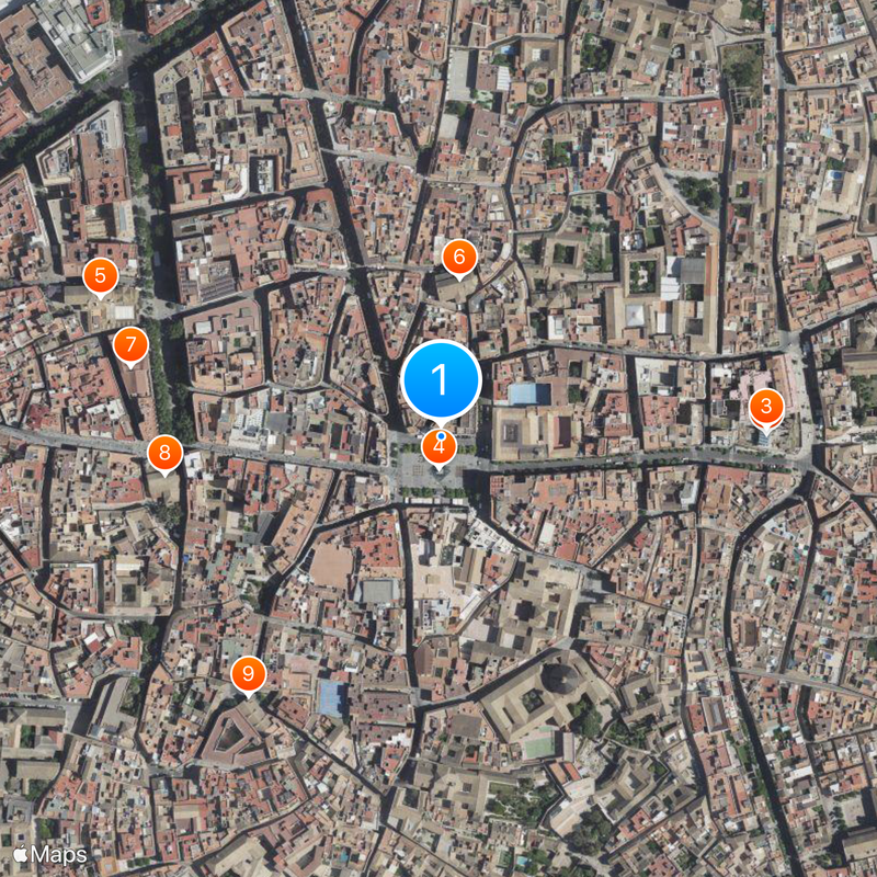 Plaza de las Tendillas Map