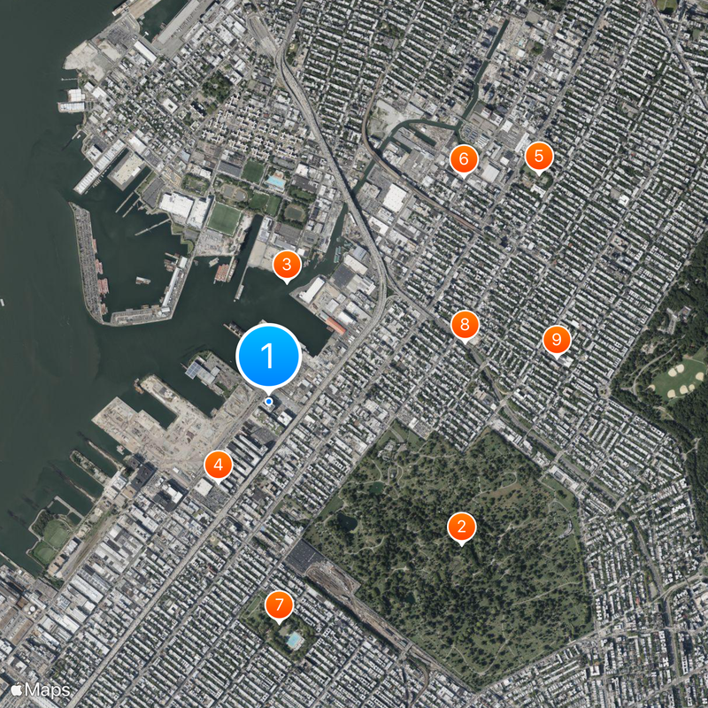 Centre de détention métropolitain de Brooklyn Carte