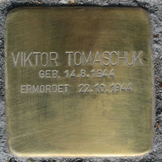 Stolperstein dedicated to Viktor Tomaschuk