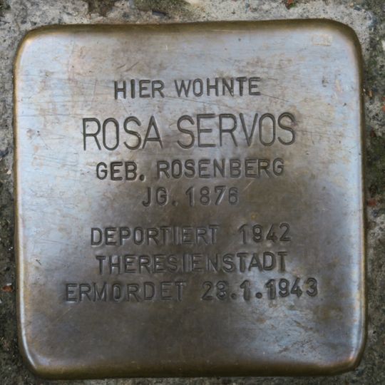 Stolperstein en memoria de Rosa Servos