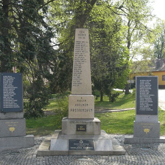 World War I memorial in Protivín
